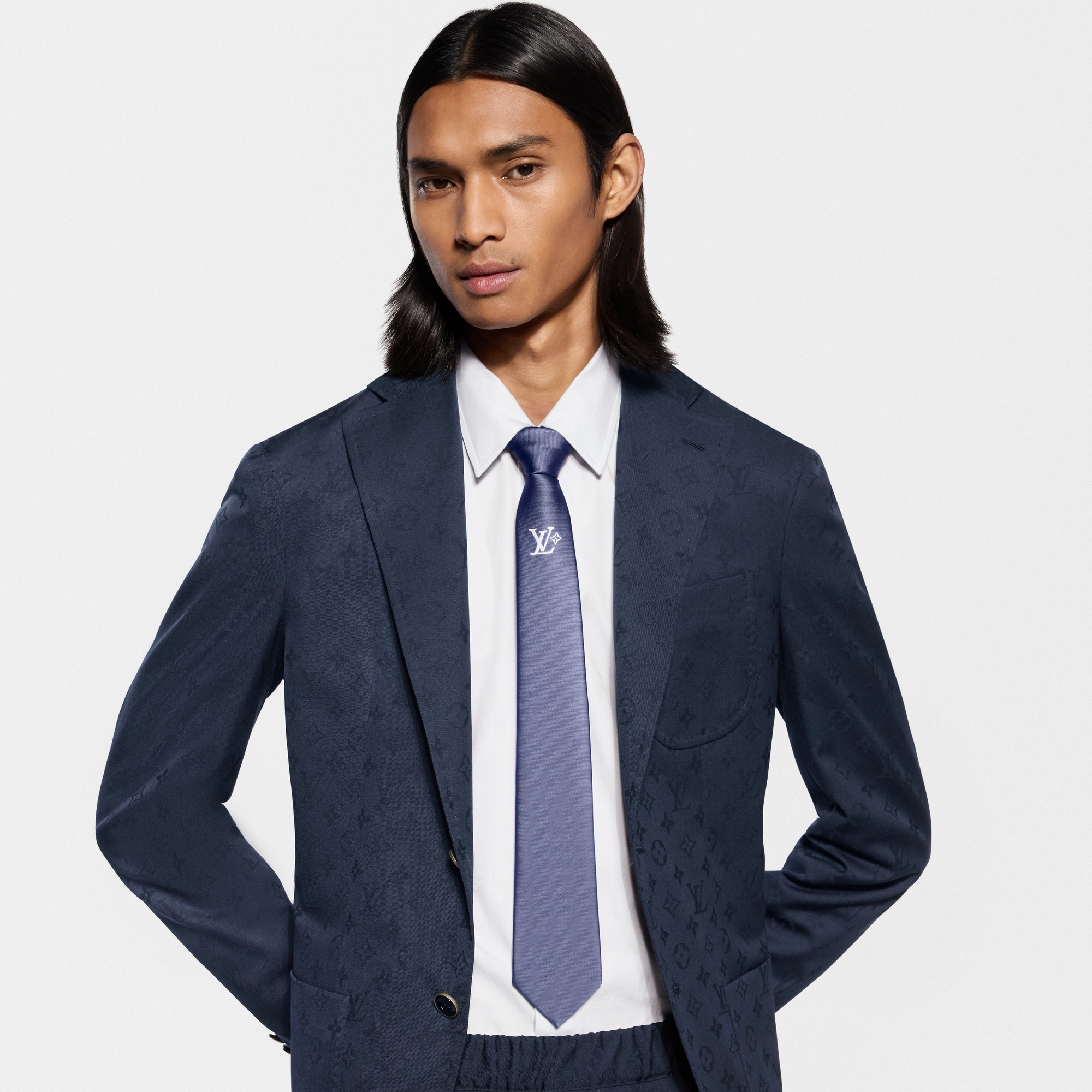 Signature Tie - Luxury S00 Blue | LOUIS VUITTON